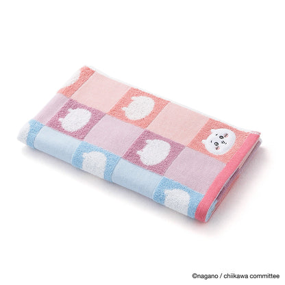 ちいかわ スモールバスタオル（パターン ピンク）