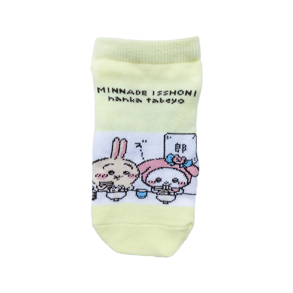 Chiikawa x Sanrio Characters Sneaker Socks (Usagi & My Melody) Kids'