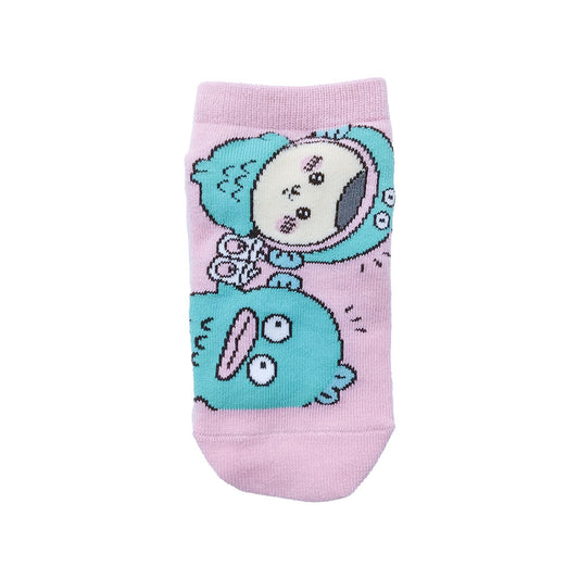 吉伊卡哇×三丽鸥角色 运动短袜（栗子馒头与半鱼人） 儿童用