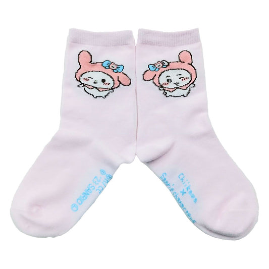 ちいかわ×サンリオキャラクターズ クルーソックス（ちいかわ＆マイメロディ） キッズ用