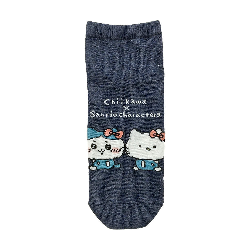 Chiikawa x Sanrio Characters Sneaker Socks (Hachiwari & Hello Kitty) Men's