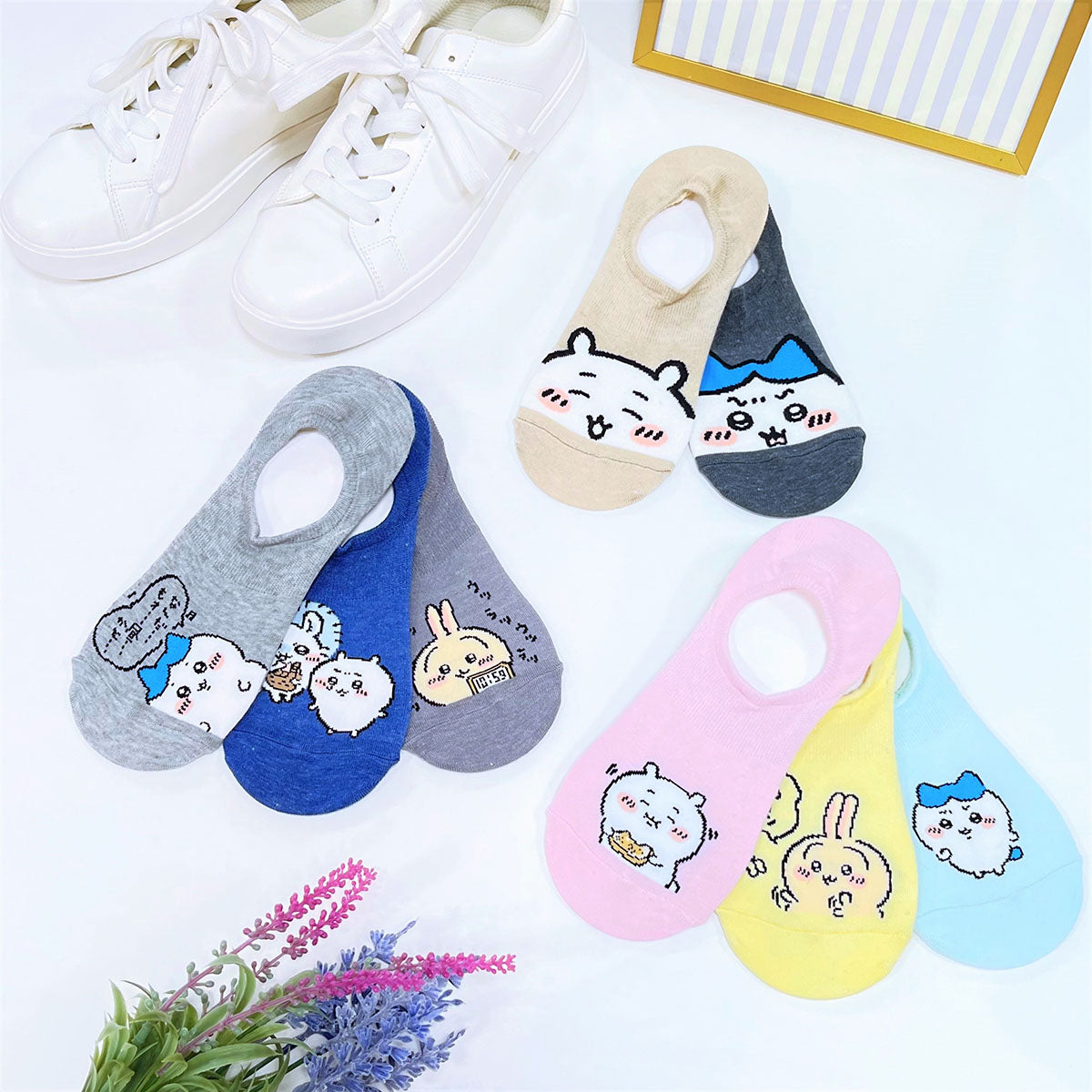 Chiikawa Kokopita Sneaker-Length (Usagi Butterfly)