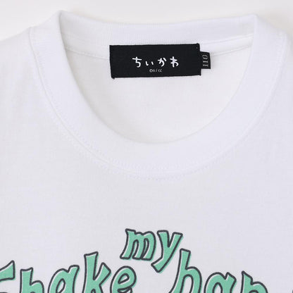 吉伊卡哇水族馆 儿童T恤 水獺握手 白色（附乌龟镜子）