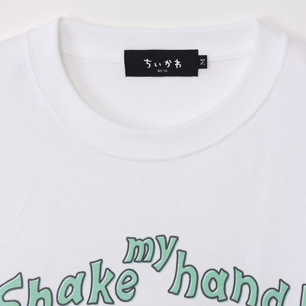 ちいかわ水族館 Tシャツ カワウソと握手 ホワイト（イカミラー付）