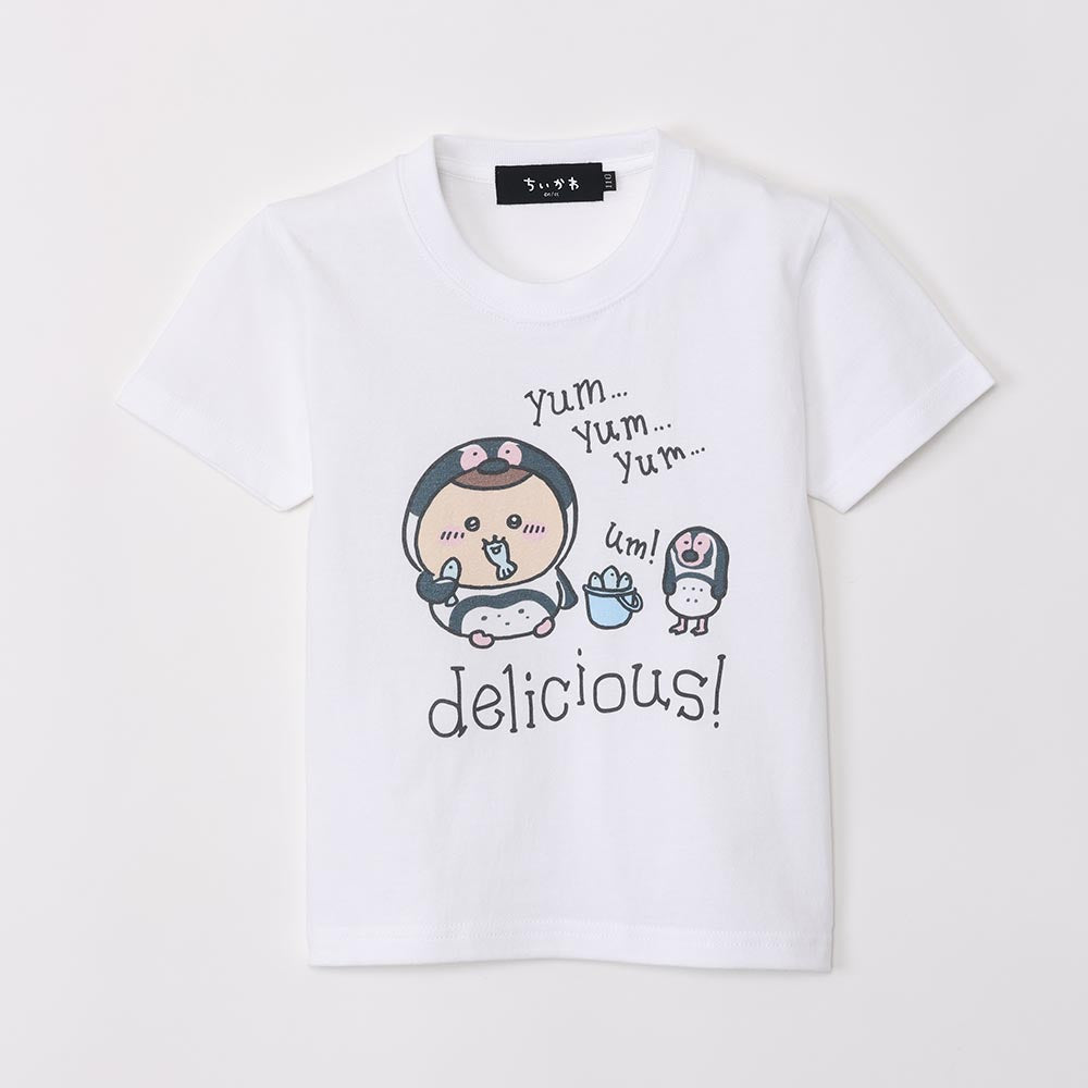 Chiikawa Aquarium Kids T-shirt Penguin Yum Yum White (with Turtle Mirror)