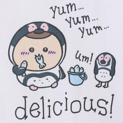 Chiikawa Aquarium Kids T-shirt Penguin Yum Yum White (with Turtle Mirror)