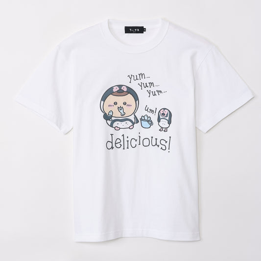 ちいかわ水族館 Tシャツ ペンギンヤムヤム ホワイト（イカミラー付）