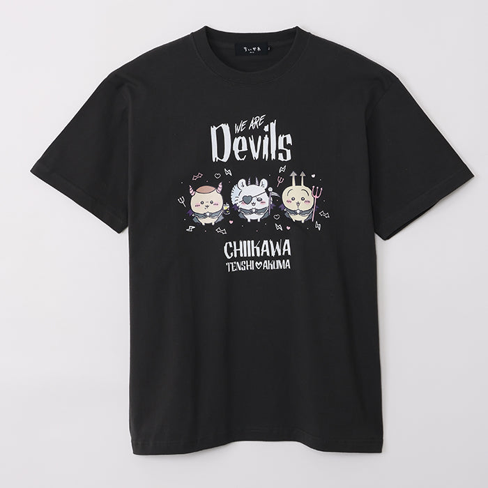Chiikawa Angel & Demon T-shirt (WE ARE DEVILS Charcoal)