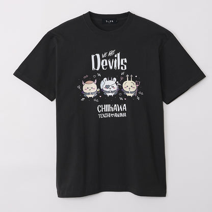 Chiikawa Angel & Demon T-shirt (WE ARE DEVILS Charcoal)