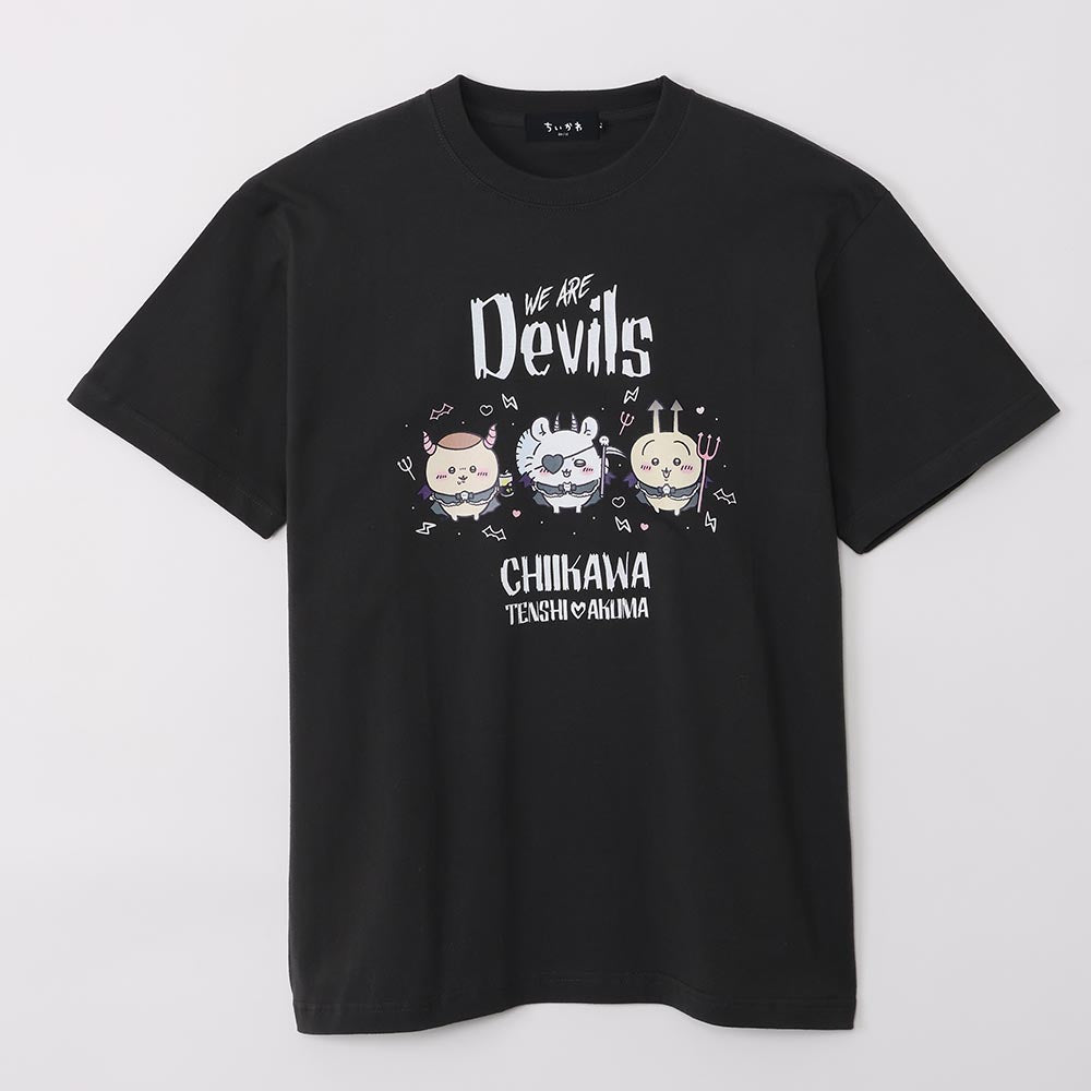 Chiikawa Angel & Demon T-shirt (WE ARE DEVILS Charcoal)