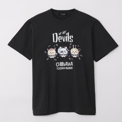 Chiikawa Angel & Demon T-shirt (WE ARE DEVILS Charcoal)
