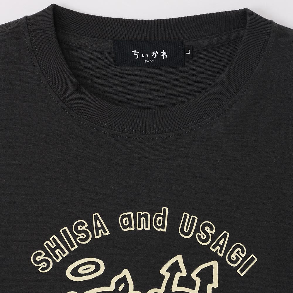 ちいかわ てんし♡あくま Tシャツ（うさぎ＆シーサー スミ）