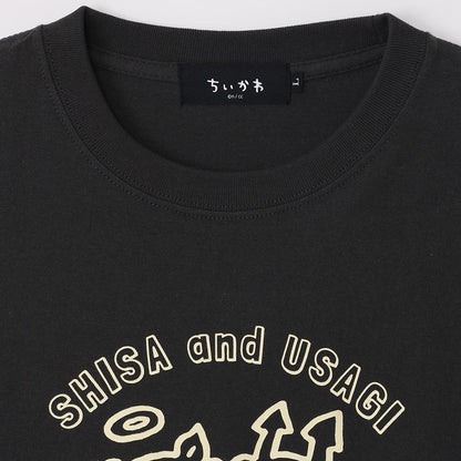 ちいかわ てんし♡あくま Tシャツ（うさぎ＆シーサー スミ）