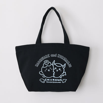 Chiikawa Angel & Demon Lunch Tote Bag (Hachiware & Kurimanju Black)