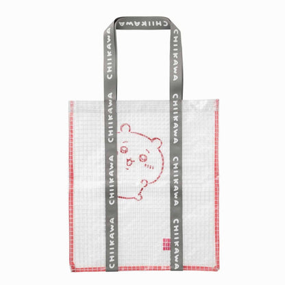 ちいかわ クリア格子のビニールトートバッグ