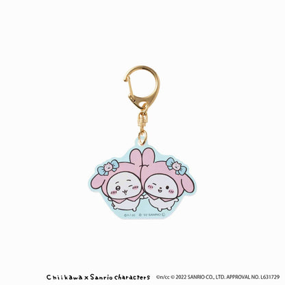 ちいかわ×サンリオキャラクターズ オーロラアクリルキーホルダー（ちいかわ・マイメロディ）