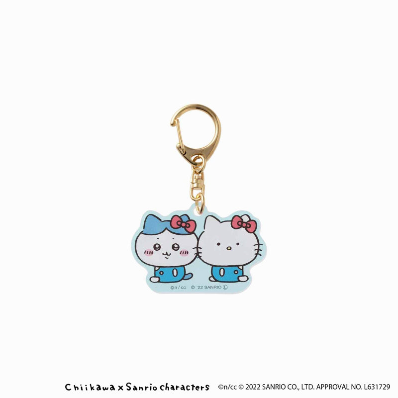 Chiikawa × Sanrio Characters Aurora Acrylic Key ring (Hachiware & Hello Kitty)