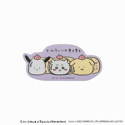 Chiikawa × Sanrio Characters Phone-Sized Stickers (Tortilla)
