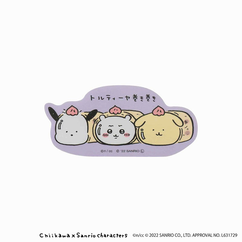 Chiikawa × Sanrio Characters Phone-Sized Stickers (Tortilla)