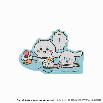 Chiikawa × Sanrio Characters Phone-Sized Stickers (Yaa)