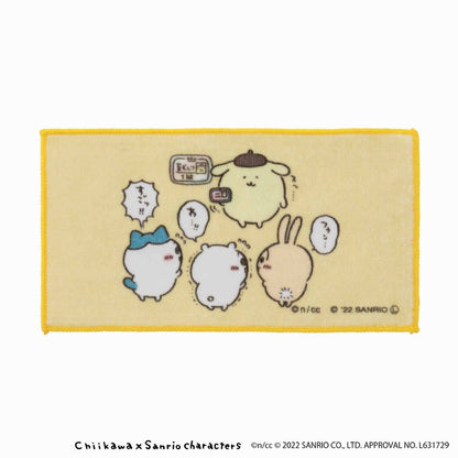 吉伊卡哇×三丽鸥角色 3枚装小毛巾（好朋友）