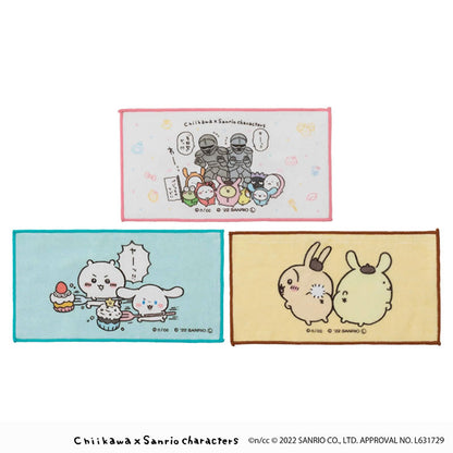 吉伊卡哇×三麗鷗角色 3片組手巾（集合）