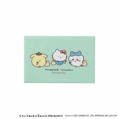 Chiikawa × Sanrio Characters Square Magnet (Weeding Grass)
