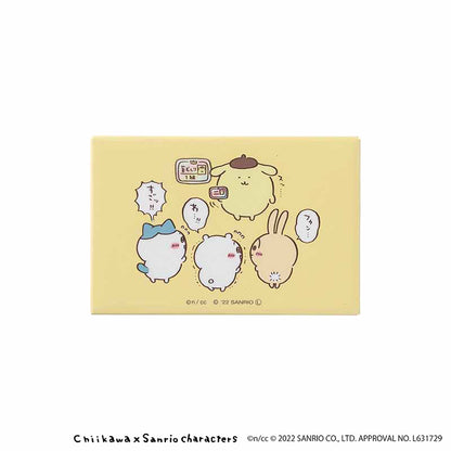 Chiikawa × Sanrio Characters Square Magnet (Weeding certification Level 1)