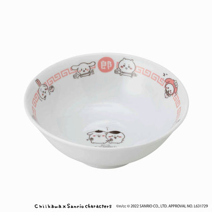 吉伊卡哇×三麗鷗角色 拉麵碗＆湯匙組