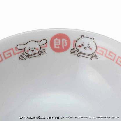 吉伊卡哇×三麗鷗角色 拉麵碗＆湯匙組