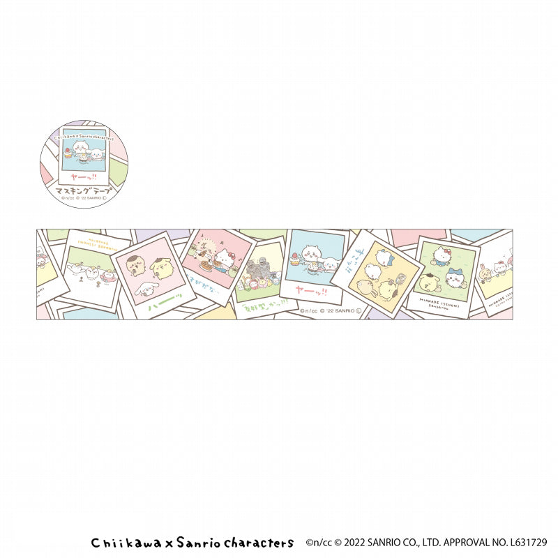 吉伊卡哇×三麗鷗角色 大型膠帶L（回憶）