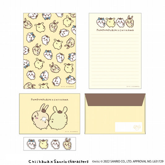 Chiikawa × Sanrio Characters Letter Set (Pom Pom Purin × Chiikawa)