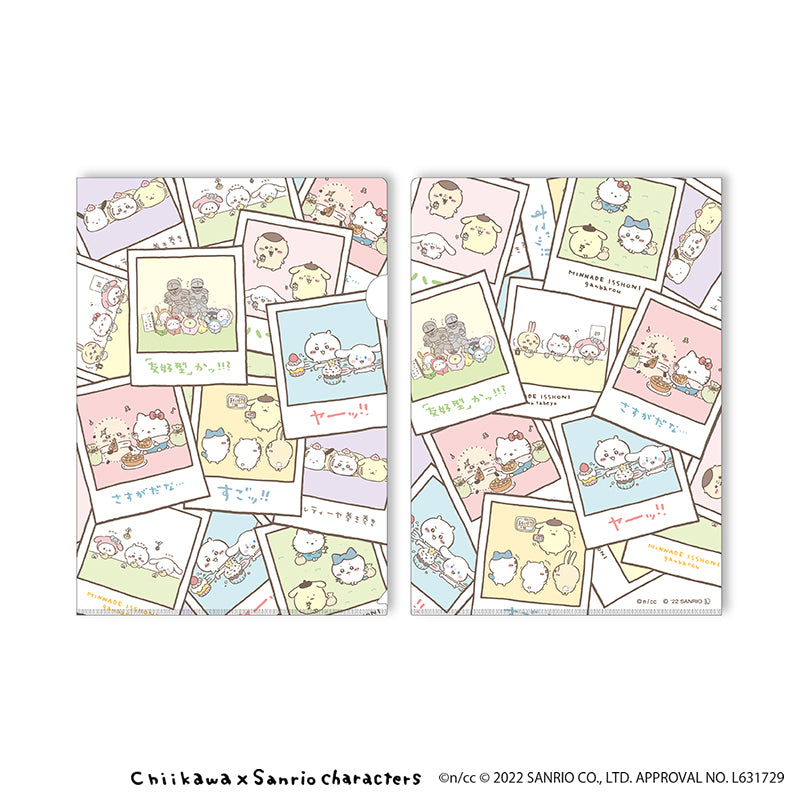 吉伊卡哇×三麗鷗角色 透明文件夾2片組