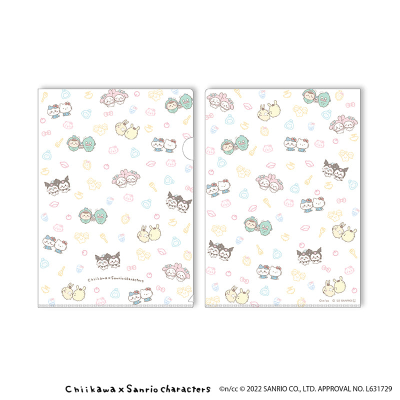 吉伊卡哇×三麗鷗角色 透明文件夾2片組