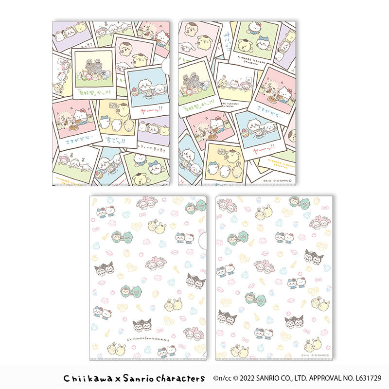吉伊卡哇×三麗鷗角色 透明文件夾2片組