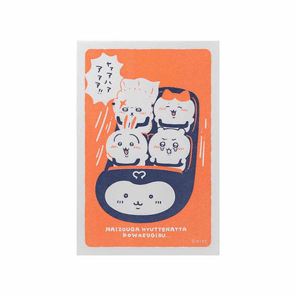 Chiikawa Exciting Amusement Park Letterpress Postcard (Delicious Coaster)