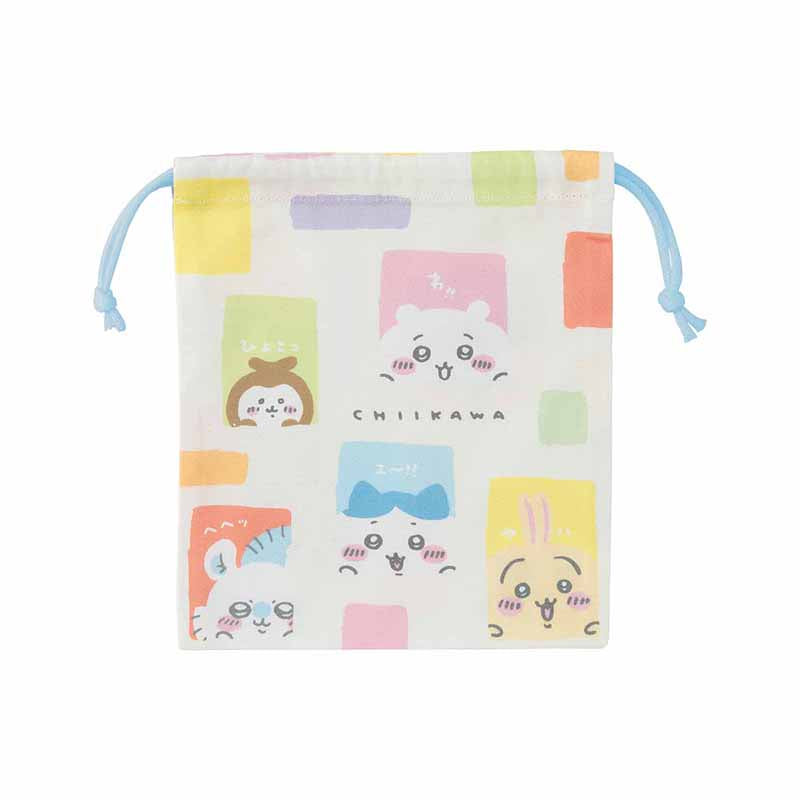 Chiikawa Peek-a-boo Drawstring Pouch