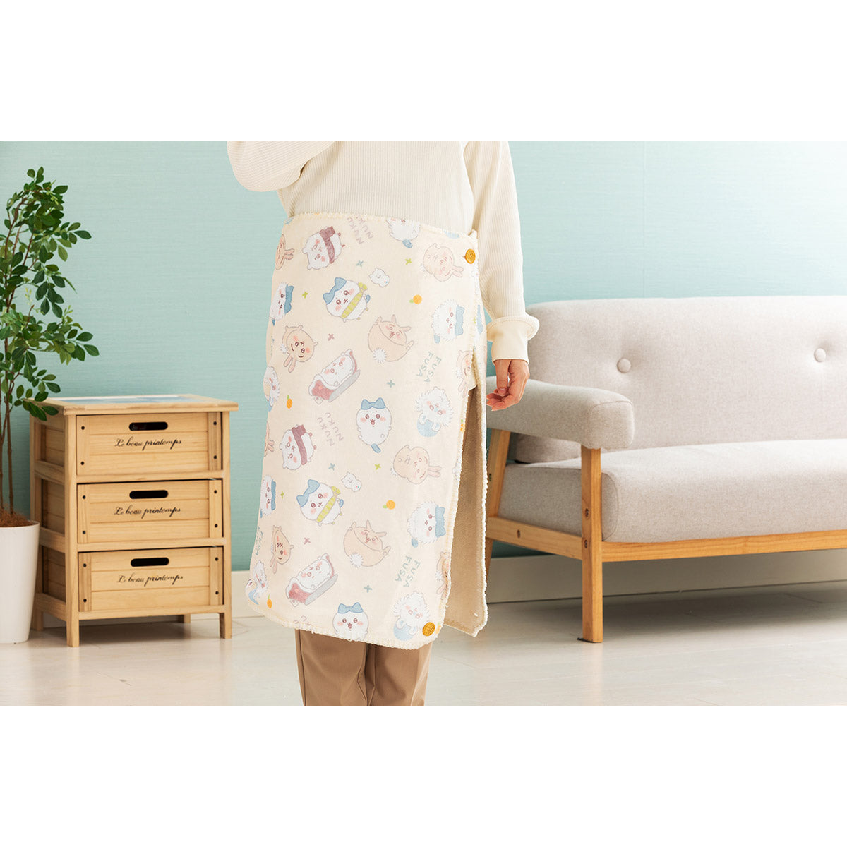 치이카와 따뜻한 3WAY 블랭킷 (아이보리)