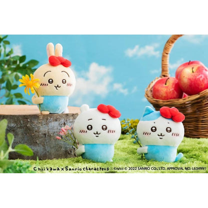 Chiikawa x Sanrio Characters Holdable Mascot (Hachiware, Hello Kitty)