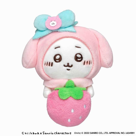 吉伊卡哇×三丽鸥角色 守护电脑显示器的挂饰玩偶（吉伊卡哇・美乐蒂）