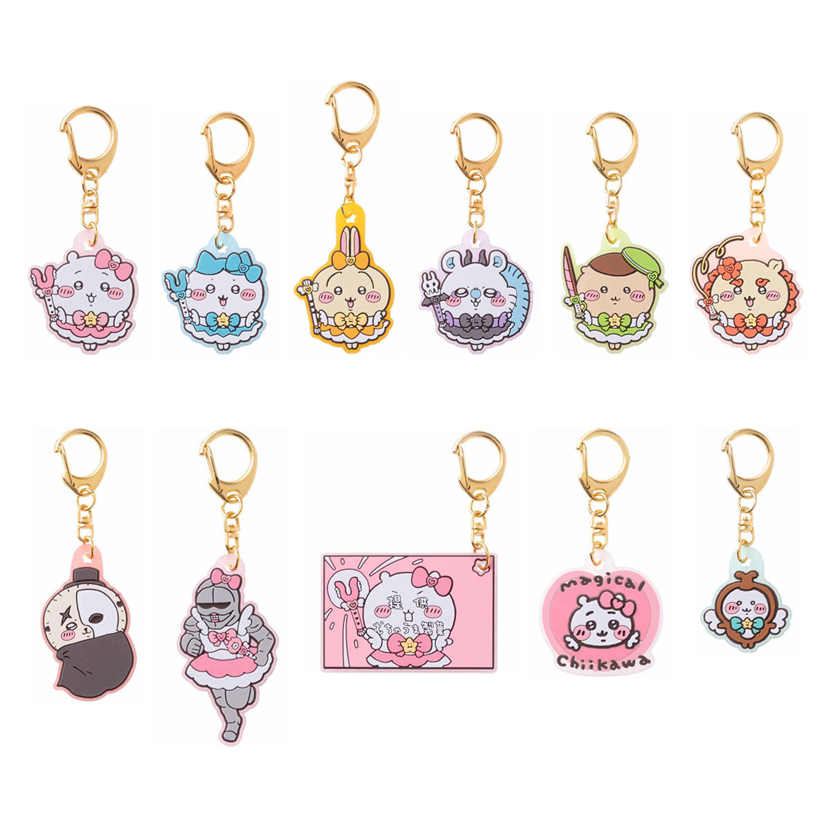 Magical Chiikawa Trading Glitter Rubber Key ring (All 11 Types)