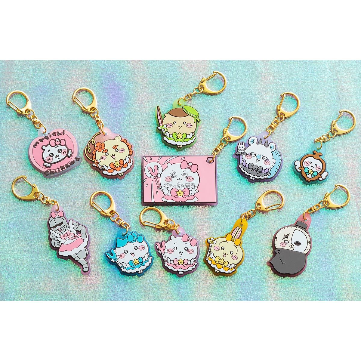 Magical Chiikawa Trading Glitter Rubber Key ring (All 11 Types)