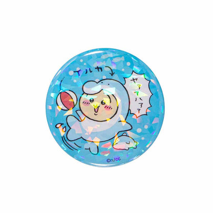 Chiikawa Aquarium Hologram Button Badge Collection (All 9 Types)