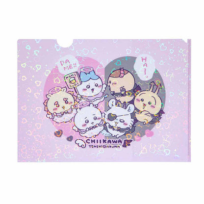 Chiikawa Angel & Demon Hologram A4 Clear File (Heart)