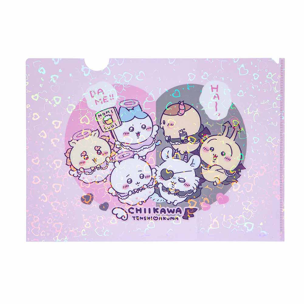 Chiikawa Angel & Demon Hologram A4 Clear File (Heart)