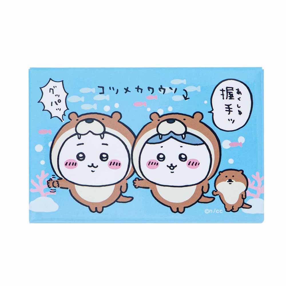 吉伊卡哇水族馆 方形磁铁（吉伊卡哇＆哈奇喵×水獺）