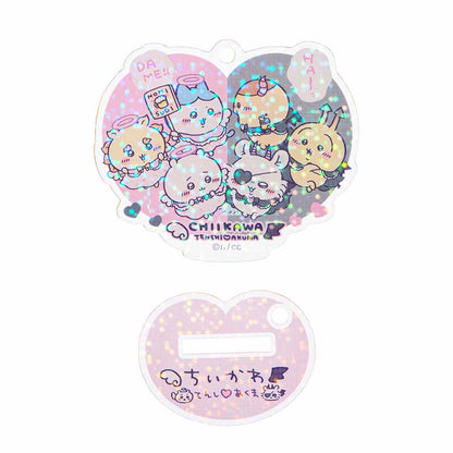 Chiikawa Angel & Demon Acrylic Key ring that Turns into an Acrylic Stand (Heart)