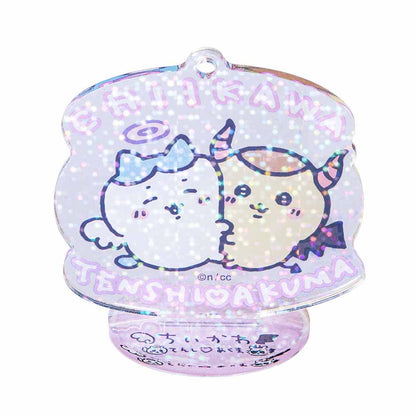 Chiikawa Angel & Demon Acrylic Key ring that Turns into an Acrylic Stand (Hachiware & Kurimanju)