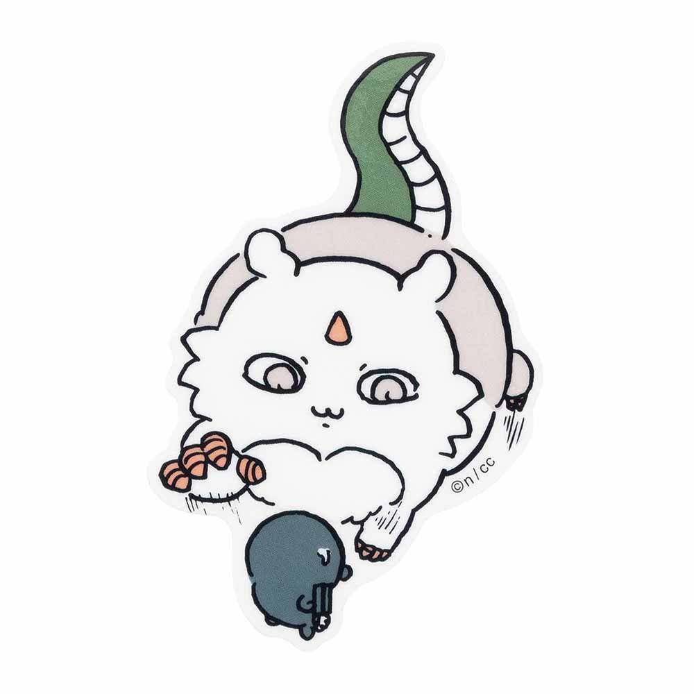 ちいかわ スマホに貼れるサイズのクリアステッカー（追いかける）