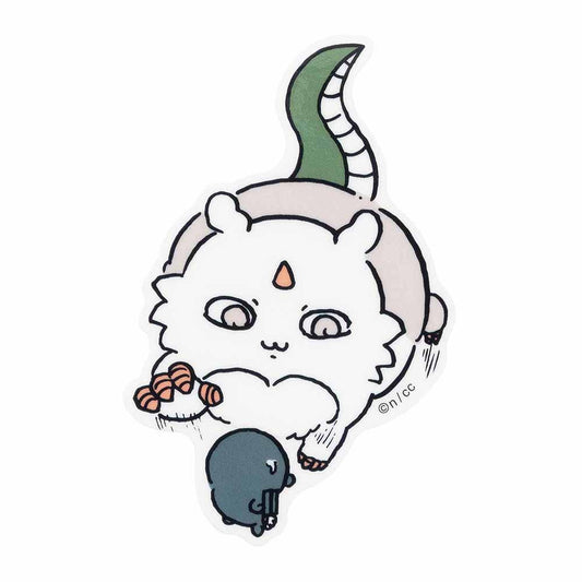 ちいかわ スマホに貼れるサイズのクリアステッカー（追いかける）